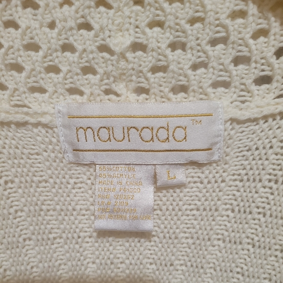 MAURADA  Vintage Crochet Knit Sweater/ Cardigan - Picture 4 of 7